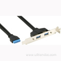 USB3.0-Female Back Panel to 20pin Header Connector Cable